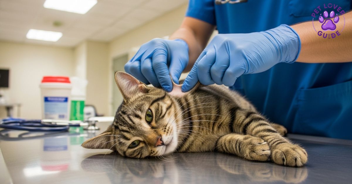 checking dehydration in a pet's skin test
