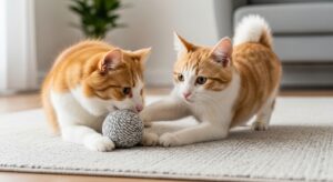 indoor pet care routine, playtime