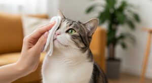 pet cat hygiene routine at home, daily cleaning